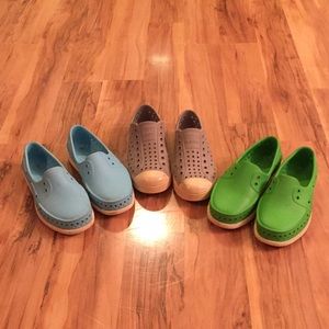 3 pairs of children size 13 Native Vegan shoes